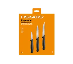 Fiskars 1065584 Essential Set mit 3 Gemüsemessern