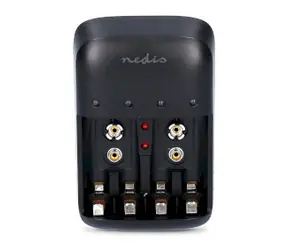 Nedis BACH07 NiMH-Ladegerät / 500 mA / 1,2 / 9 V DC / 0,5 AA / AA & AAA 