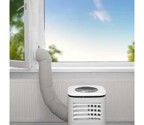 Nedis AC Fensterdichtung weiß / Fensterdichtung für Klimaanlage / Reißverschluss 