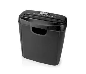 Nedis Aktenvernichter schwarz / Bandschnitt / 6x A4-Seiten / 10 l / 190 W 