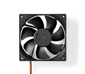 Nedis DCFAN9225BK schwarz / Lüfter / DC / 92 mm / 3-Pin / 26,7 dBA 
