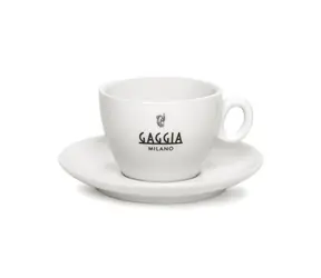 Gaggia Espressotassen und Untertassen / 6 Stück / Porzellan