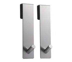 MSV NOKO 2 Stück Duschvorhanghaken Edelstahl / 10 mm