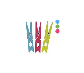 MSV Wäscheklammern 10 Stück unzerbrechlich / bunt / Kunststoff / 8,5 cm