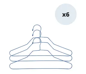 MSV Kleiderbügel-Set 6 Stück / Metall kunststoffbeschichtet