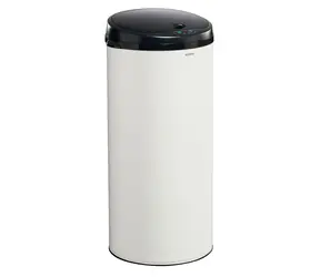 Rossignol Sensitive PLUS 93560 weiß / Berührungsloser Abfalleimer / 45 L / RAL 9016