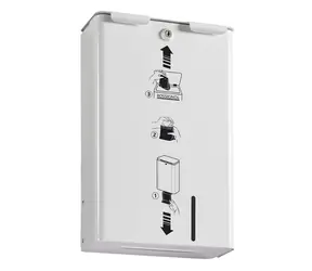 Rossignol Blanka 51354 / Korb mit Beutelspender für Damentoilette / 10 L / abschließbar