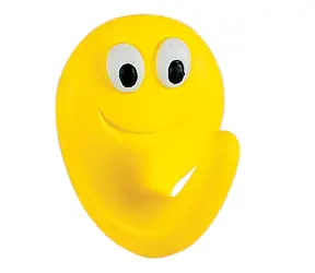 Spirella Smile Kinderhaken gelb / Polyresin / selbstklebend / 40 x 50 mm