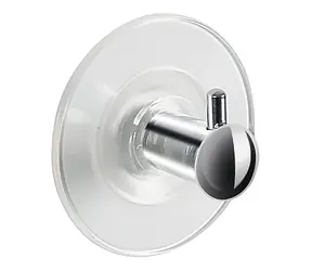 Spirella MOLLY Haken mit Saugnapf, transparent / PVC / Edelstahl / 60 mm / Abverkauf