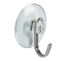 Spirella Saughaken mit Saugnapf, transparent / PVC / Edelstahl / Durchmesser 36 mm / Abverkauf