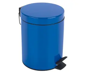 Spirella SYDNEY Tret-Abfalleimer 3 L blau / Stahl