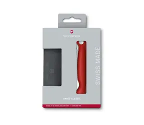 VICTORINOX Swiss Classic Messer- und Schneidebrett-Set rot