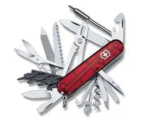 VICTORINOX Taschenmesser CYBER TOOL 41 rot transparent