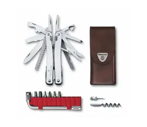 VICTORINOX SwissTool Spirit X PLUS Zange mit Ratsche im Lederetui