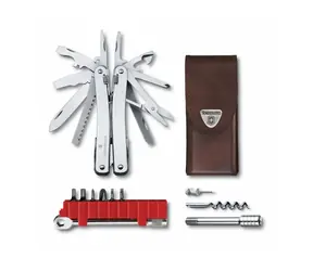 VICTORINOX Swiss Tool Spirit X PLUS Ratschenzange im Lederetui