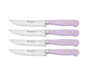 Wüsthof Steakmesser-Set, 4-teilig, Classic Colour, 12 cm, Lila Yam / gerade Klinge 