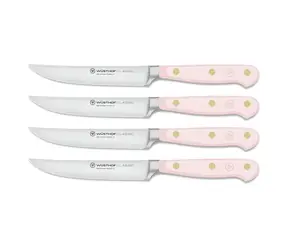 Wüsthof Steakmesser-Set, 4-teilig, Classic Colour, 12 cm, Rosa Himalaya-Salz, gerade Klinge 