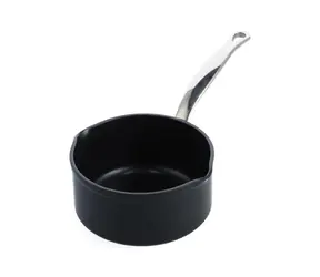 GreenPan Stielkasserolle mit antihaftbeschichteter Keramik, Barcelona Pro, 16 cm, schwarz
