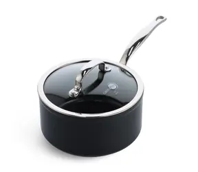 GreenPan Stielkasserolle mit antihaftbeschichteter Keramik, Barcelona Pro, 20 cm, schwarz
