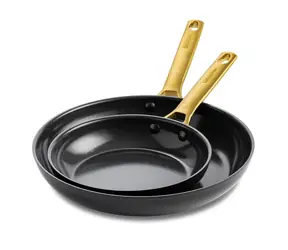 GreenPan Set aus 2 antihaftbeschichteten Keramikpfannen Padova Reserve 20 cm + 26 cm schwarz