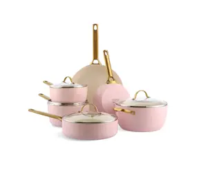 GreenPan Kochgeschirr-Set mit Antihaft-Keramikbeschichtung Padova Reserve, 10-teilig, Rosa