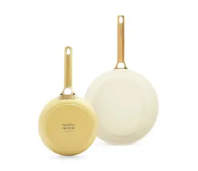 GreenPan Set aus 2 antihaftbeschichteten Keramikpfannen Padova Reserve 20 cm + 26 cm gelb