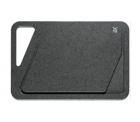 WMF Schneidebrett schwarz / Kunststoff / 38 x 25 cm / Flüssigkeitsrille