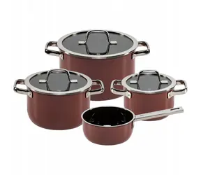 WMF Fusiontec Mineral Pro Kochgeschirr-Set / 3 Töpfe + Stielkasserolle / 24 cm 6,4 l / 20 cm 3,7 l / 16 cm 2 l / 16 cm 1,3 l