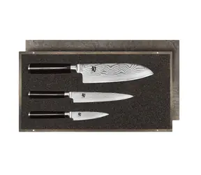 KAI Shun Classic DMS-310 3er Set Messer / Messer 9cm + Universalmesser 15cm + Santoku 18cm