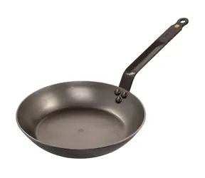 De Buyer Mineral B Stahlpfanne mit flachem Griff 26 cm