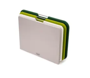 Joseph joseph Nest Large grün / 3er-Set Schneidebretter mit Etui / 35,5 x 26 x 6,5cm / Kunststoff