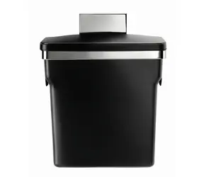 Simplehuman Einbau-Abfallbehälter - 10 l / verchromter Stahl / Kunststoffeimer