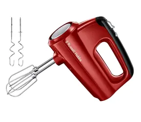 Russell Hobbs Desire 24670-56 rot / Handmixer / 350 W / 5 Geschwindigkeiten / Schlag- & Knetaufsätze 
