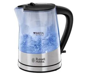 Russell Hobbs Purity 22850-70 / Schnellkochtopf / 2200 W / 1L / Brita -Wasserfilter / Edelstahl / transparent