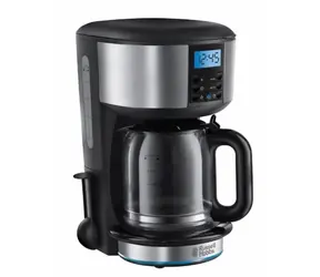 Russell Hobbs Buckingham 20680-56 / Filterkaffeemaschine / 1,25L Wasserkocher / Display / Edelstahl / Silber-Schwarz