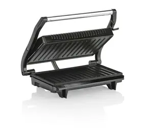 Tristar GR-2846 / Elektro-Kontaktgrill / 700 W / bis 210 °C / Silber-Schwarz