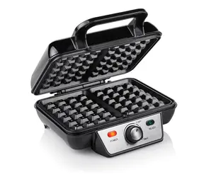 Tristar WF-2195 / Waffeleisen / 1000 W / bis 180 °C / Edelstahl / Schwarz