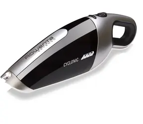 Rowenta AC4769 schwarz-silberner kabelloser Handstaubsauger / 50 W / 350 ml / 83 dB / 7,2 V / 16 Min. Laufzeit