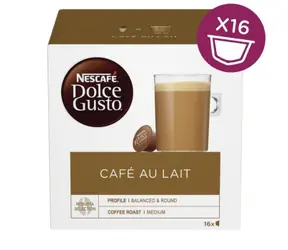 NESCAFÉ Dolce GUSTO Cafe Au Lait / Kaffee in Kapsel / 16 Stk