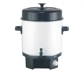 Clatronic EKA 3338 schwarz-weiß / Einkochtopf + Wasserkocher / 1800 W / 25 l / 14 Gläser / 30 - 100 °C / Ablassventil