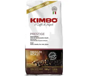 Kimbo Espresso Bar Prestige 1 kg / Kaffeebohnen / 20 % Robusta & 80 % Arabica / Vakuumverpackung