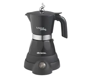 Ariete 1358 Moka Aroma schwarz / Elektrischer Moka-Wasserkocher / 400 W / 2 | 4 Tassen