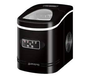 Guzzanti GZ 122 schwarz / Eismaschine / 100W / Wassertank | Eis: 2,2 L | 0,7 kg / 12kg Würfel - 24 Stunden 