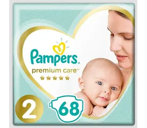 Pampers Premium Care Mini 4-8 kg (68 Stück) / Windeln / Größe 2 (4-8 kg)