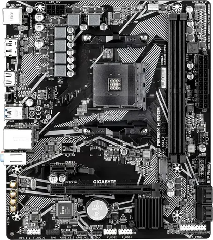 GIGABYTE A520M H ARGB / Mainboard / AM4 / A520 / 2x DDR4 / 1x GLAN / mATX