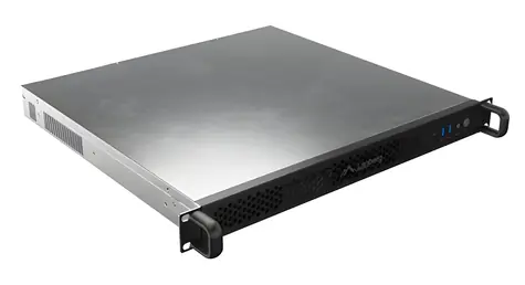 Lanberg SC01-4201-10B schwarz / Servergehäuse / 19" / 1U / ATX / Micro-ATX / Mini-ITX / SSI CEB