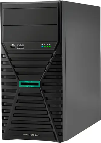 HPE ProLiant ML30 Gen11 PLUS / Xeon 6315P 2,8 GHz / 32 GB DDR5 ECC / 2 x 1 TB SATA / 4X 1 Gbit/s / 350 W / Tower