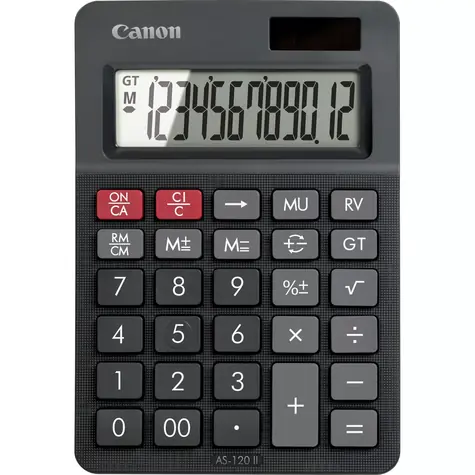 Canon AS-120 HB II schwarz / Taschenrechner / 12-stellig / LCD / Dual-Netzteil