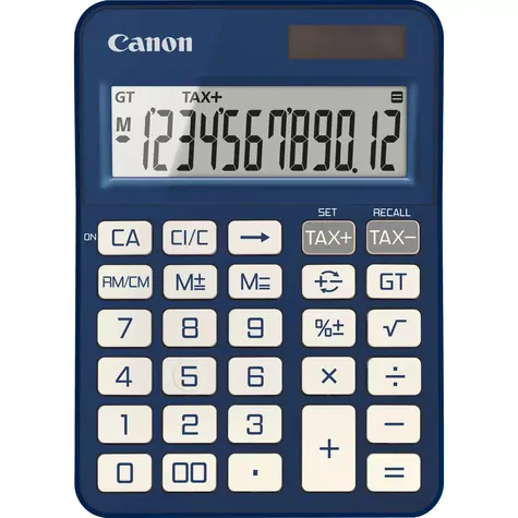 Canon KS-125KB blau / Taschenrechner / 12-stelliges LCD-Display / Dual-Netzteil