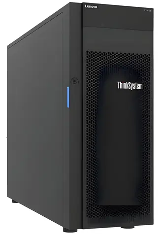 Lenovo ThinkSystem ST250 V3 / Tower-Server / Intel Xeon 6315P 4-Core 2,8 GHz / 16 GB DDR5 / 8 x 2,5"-Festplatten / Software-RAID / 800 W